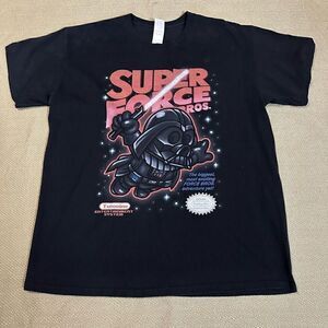 Darth Vader Star Wars Super Force Bros Mario Graphic T Shirt Mens Size Large